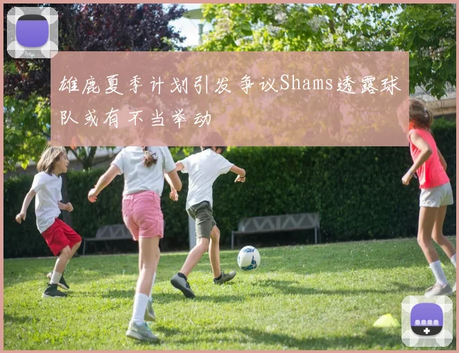 雄鹿夏季计划引发争议Shams透露球队或有不当举动